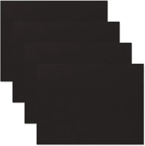 Miniatura 4 de Carpetas de certificado color negro liso – Paquete de 25, cubierta de lino de 80 libras, plegadas, esquinas troqueladas, para oficina, premios
