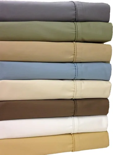 Miniatura 3 de Royal Hotel Bedding Sábanas de 650 hilos, sábanas sin arrugas, bolsillo profundo, mezcla de algodón, sábanas de satén, hipoalergénicas, 5 piezas