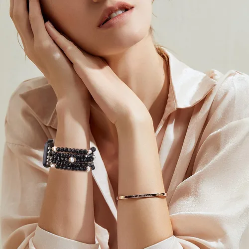 Miniatura 5 de MOFREE Pulsera de cuentas compatible con Apple Watch Band de 1.496 pulgadas, 1.575 pulgadas, 1.614 pulgadas, 1.654 pulgadas, 1.732 pulgadas, 1.772