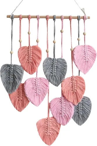 Miniatura 9 de HVEST Decoración de pared de macramé bohemio para colgar en la pared, múltiples imágenes, decoración de pared para dormitorio universitario