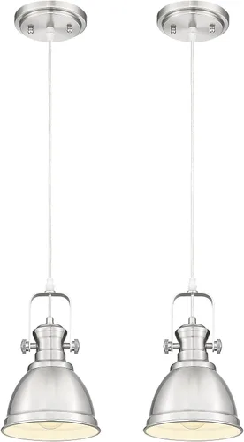 Miniatura 13 de Lámpara colgante moderna, juego de 2 lámparas colgantes, iluminación colgante negra para isla de cocina, AD-2151-1P2 Negro