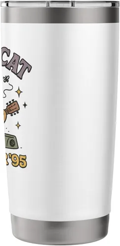 Miniatura 2 de Funny Cat 90s Nostalgia Retro Sitcom Feline Humor Graphic Stainless Steel Insulated Tumbler