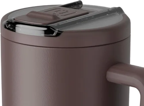 Miniatura 53 de BrüMate Era Flip - Vaso de 30 onzas con tapa con pajilla cubierta 100 % a prueba de fugas, popote higiénico cubierto, botella de agua de acero