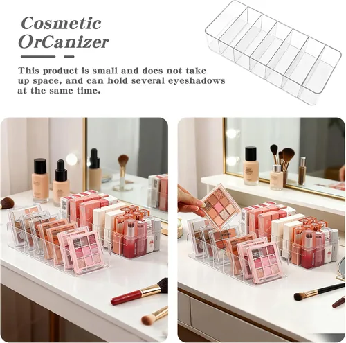 Miniatura 8 de Organizadores de Maquillaje de Acrílico Transparente, Organizador de Baño de 7 Secciones para Cajón, Estuches de Exhibición de Cosméticos