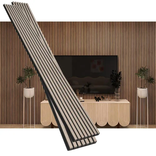 Miniatura 7 de Paneles de pared de chapa de madera acústica 3D para paneles de pared interior y techos, tablero de fieltro absorbente de sonido, paneles