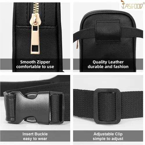 Miniatura 7 de JASGOOD Riñonera con arnés de muslo para mujer, bolsa de pierna caída, traje de Halloween, A-negro