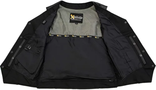 Miniatura 5 de Xelement B206 'Road Queen' - Chaleco trenzado de cuero negro para mujer