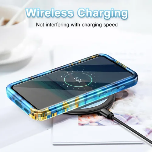 Miniatura 7 de Lamcase Funda para Galaxy S24 FE, resistente a prueba de golpes, híbrida de policarbonato duro, TPU suave, protección contra caídas de tres capas