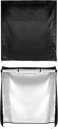 Miniatura 2 de QWORK Funda para Estante de Alambre - 60"x24"x72", Tela Oxford, Mantiene el Estante Limpio, Para Hogar, Oficina, Almacenamiento y Garaje, Negro 1