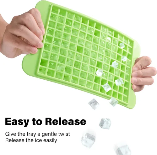 Miniatura 3 de Mini Ice Cube Tray for Freezer: FDDBI Small Ice Trays for Freezer with Bin - 117×4PCS Easy Release Nugget Ice Tray - Crushed Ice Tray with Container