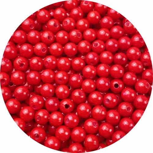 Miniatura 9 de 300 cuentas de perlas para manualidades, perlas de resina de 0.315 pulgadas para hacer joyas, cuentas redondas sueltas con agujero para collares