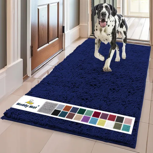 Miniatura 21 de Muddy Mat® Mostrado en la televisión - Tapete de microfibra súper absorbente para puerta de perro para patas fangosas, antideslizante y lavable