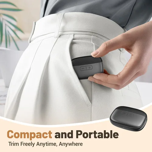 Miniatura 8 de Cortaúñas eléctrico, 3 en 1, pulido eléctrico automático con tapa magnética recargable por USB, cortaúñas inteligente portátil para uñas gruesas