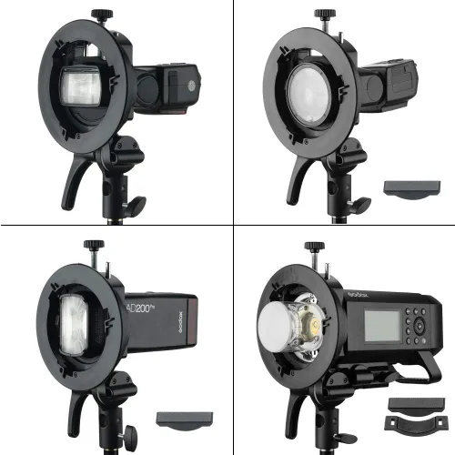 Miniatura 3 de Godox Softbox 32"x32" con soporte Speedlite S2 S-Type Speedlite, kit de caja suave de montaje Bowens para Godox V1 AD400Pro AD200 V860II TT685II