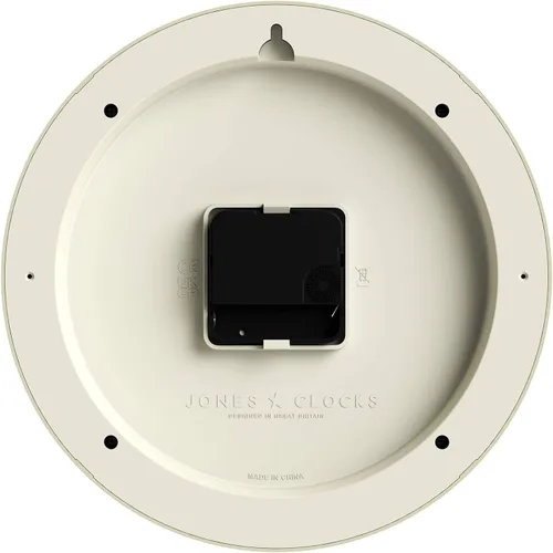 Miniatura 6 de JONES CLOCKS® Frieze - Reloj de pared, pequeño, elegante, clásico, redondo, 9.1 in, color crema, bonito diseño, ideal para la cocina, sala de estar