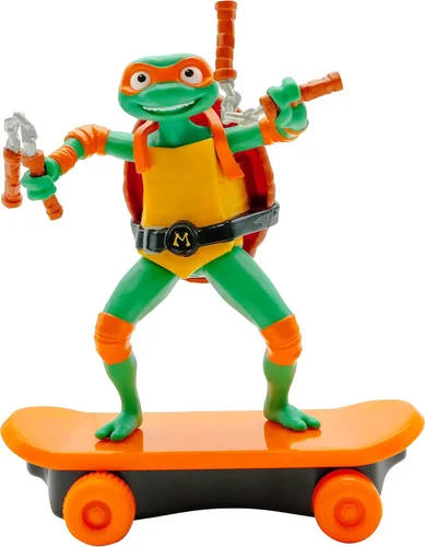 Miniatura 3 de Teenage Mutant Ninja Turtles 12.7 cm Edición de película Sewer Shredders Michelangelo Figura de acción trituradora para edades 3+