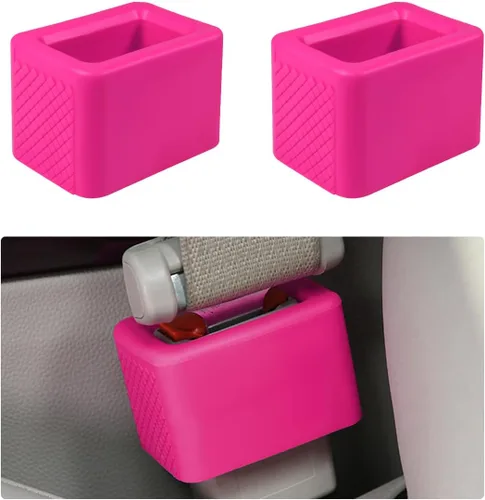 Miniatura 10 de Augeny 2 unidades de soporte para hebilla de cinturón de seguridad, refuerzo de hebilla de cinturón de seguridad trasera de silicona para automóvil