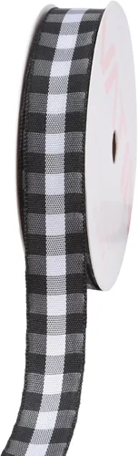 Miniatura 82 de VATIN Cinta a cuadros en blanco y negro – 3/8 pulgadas x 50 yardas, perfecta para cestas de Pascua, manualidades de primavera, envoltura de regalos