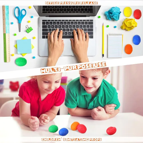 Miniatura 3 de 20 piezas de mini bola de estrés cerebral de Halloween, juguete cerebral de mano, ejercicio muscular, pelota de presión para adolescentes y adultos