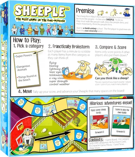 Miniatura 7 de SHEEPLE™ - Divertido juego de fiesta para la noche de juegos en familia - Fácil y divertido para grandes grupos de 4 a 12 jugadores - Diversión