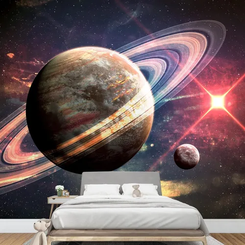 Miniatura 41 de NWT Calcomanía removible para pared, diseño de nube galáctica, estrella, nebulosa, fantasía, ciencia ficción, astronomía y arte espacial, arte