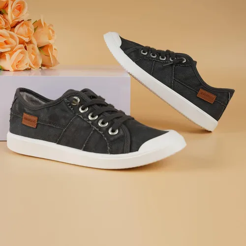 Miniatura 50 de JENN ARDOR - Tenis de lona para mujer, mocasines de meter, moda estilo casual 2022, punta redonda, suaves, cómodos, zapatos planos para caminar