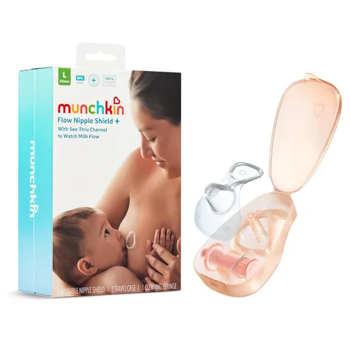 Miniatura 15 de Munchkin® Protector de pezón Flow + con canal transparente para ver el flujo de leche, amamanta con confianza y cumple tus objetivos de lactancia