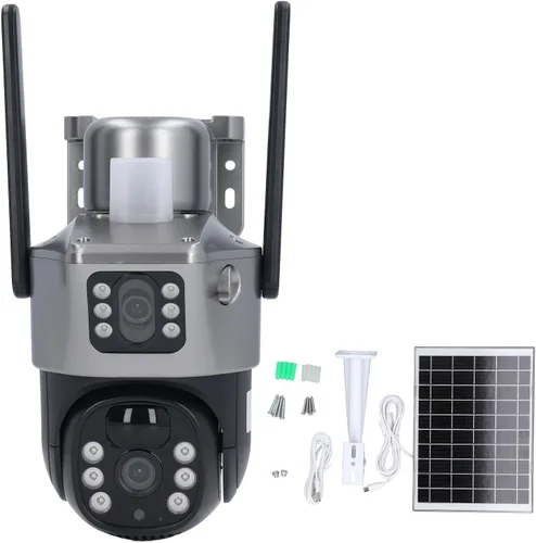 Miniatura 7 de Pyhodi Cámara de seguridad solar al aire libre WiFi inalámbrica HD NightIP66 cámara de vigilancia, detección humana NightPIR de color, 2 vías