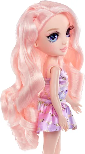 Miniatura 4 de Rainbow High My Fashion Style Bella, muñeca de moda rosa de 11 pulgadas con traje llamativo, bolso elegante, gran regalo de juguete para niñas de 4