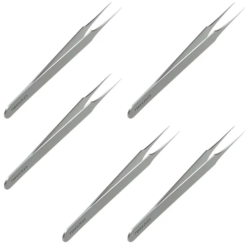 Miniatura 8 de Pinzas para el cabello encarnado Punta puntiaguda Acero inoxidable de precisión Extra afiladas y perfectamente alineadas para tratamiento