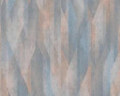 CONCORD WALLCOVERINGS ™ Papel pintado moderno con textura, pared de vinilo decorativo, beige, azul, crema, naranja, turquesa, 21 pulgadas x 33 pies