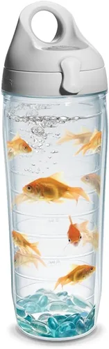 Miniatura 12 de Tervis Goldfish - Vaso aislado de doble pared hecho en Estados Unidos mantiene las bebidas frías y calientes, 16 onzas, clásico