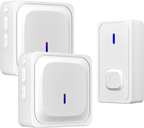 Miniatura 13 de BN-LINK Timbre inalámbrico, timbre de puerta impermeable, fácil instalación, rango de 1000 pies, volumen ajustable y 58 campanillas, flash LED, Negro
