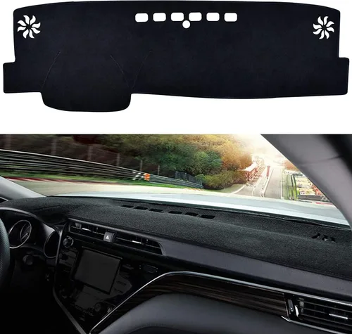 Miniatura 13 de SPEEDWOW Cubierta Alfombrilla para Tablero de Instrumentos Tapete Alfombra Compatible para Toyota Camry 2002-2006 Alfombrilla para Tablero Cubiertas
