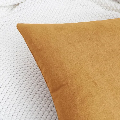 Miniatura 4 de HWY 50 Fundas de Almohadas Decorativas de Terciopelo Naranja 16x16 Pulgadas, Paquete de 2 Suaves Acogedoras Sólidas Decorativas de Otoño de Lujo