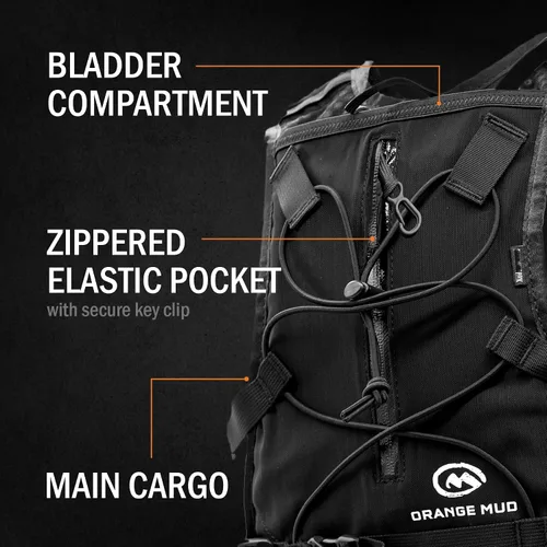 Miniatura 4 de Orange Mud Endurance Pack V3.0 Chaleco para Correr – Mochila de Hidratación de 2L para Trail Running, Senderismo y Ciclismo – Malla Ligera
