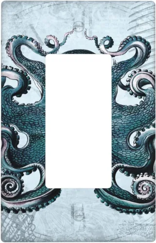 Miniatura 63 de Cubierta decorativa para interruptor de luz de eucalipto tostado, placa de pared de doble palanca, acuarela, hojas marrones, planta con cubierta