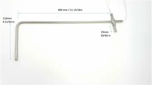 Miniatura 5 de PerfectPrime PT6300, tubo estático Pitot de acero inoxidable 304, longitud de 11.811 in x 4.331 in