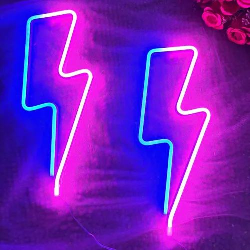 Miniatura 2 de 2 letreros de neón para decoración de pared, funciona con pilas de neón para dormitorio, configuración de sala de juegos, luces LED de neón