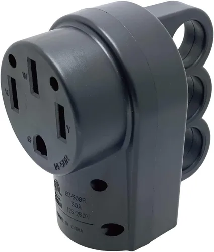 Miniatura 14 de Sintron NEMA - Enchufe de hoja recta 14-50P, mango ergonómico, rewirable, para caravana, caravana, remolque, viaje, 125/250 voltios, 50 amperios, 3