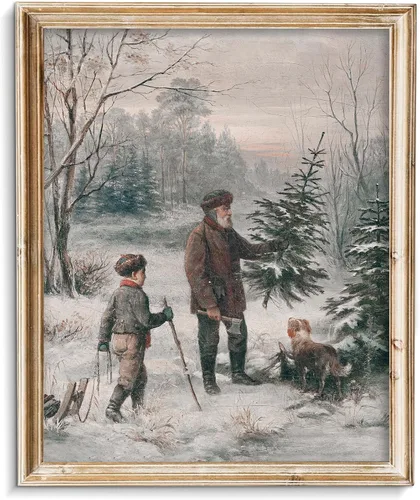 Miniatura 25 de Pintura vintage de paisaje de campo de flores silvestres, arte de pared de paisaje rural de granja, impresión artística de paisaje de jardín