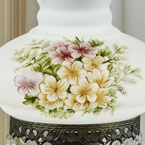 Miniatura 3 de Touch of Class Abigail Lámpara de Mesa de Salón Estilo Huracán – Estética Victoriana Antigua – Pintada a Mano – Diseños Florales – Iluminación