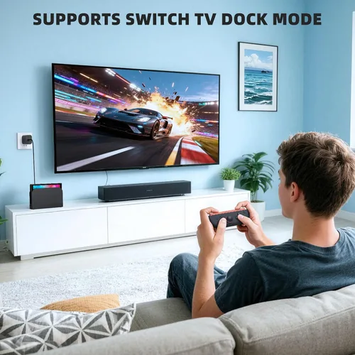 Miniatura 4 de Cargador Switch 2 – Adaptador de CA de 60 W para Nintendo 2 (2025)/Nintendo1, cable de carga de 6.6 pies/2 M, compatible con modo Dock de TV 4K