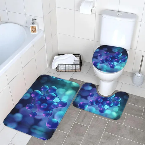 Miniatura 7 de CO2 Pattern absorbent non-slip floor mat set of 3 - suitable for bathroom, bedroom, kitchen