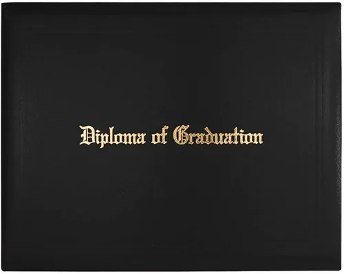 Miniatura 2 de GradClassical Cubierta de diploma impresa 8.5 "x 11" Soporte de certificado liso (negro)