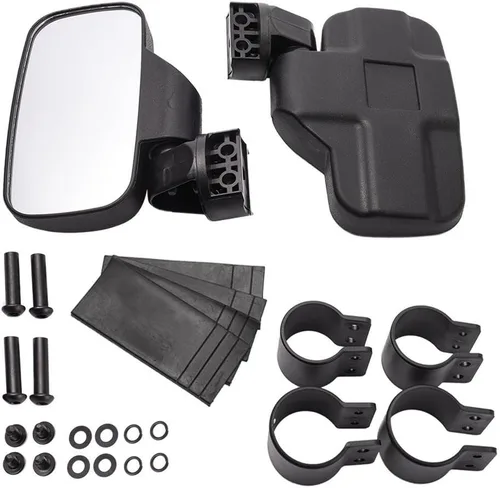 Miniatura 2 de Juego de 2 espejos retrovisores/laterales UTV Breakaway Offroad para 1.75-2 pulgadas Mount Polaris RZR 900S XP 1000 Can Am Maverick X3 Gator Mirrors