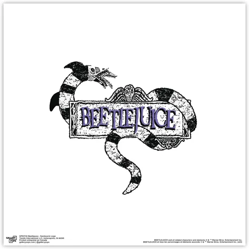 Miniatura 9 de Trends International Gallery Pops Beetlejuice - Póster de pared con logotipo de gusano de arena, 12.00 x 12.00 pulgadas, versión de marco negro