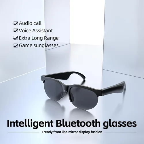 Miniatura 3 de Gafas inteligentes Bluetooth con auriculares de oreja abierta 5.3 Bluetooth, asistente de voz equipado con lentes de filtrado UV, ideal para correr