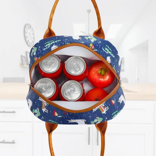 Miniatura 6 de Bolsa de almuerzo aislada FlowFly - Bolsa de asas organizadora para mujeres/hombres, Alpaca