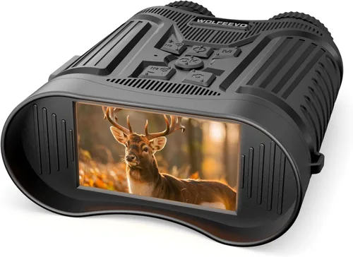 Gafas de visión nocturna, prismáticos de visión nocturna 4K HD con zoom digital 7X, pantalla HD de 3 pulgadas y batería recargable para campamento y
